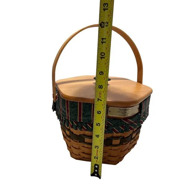 Longaberger Snowflake Basket 1997 Christmas Collection Liner & Divider Insert - Picture 10 of 16